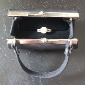 Mini Purse Ring Black Ring Holder Organizer